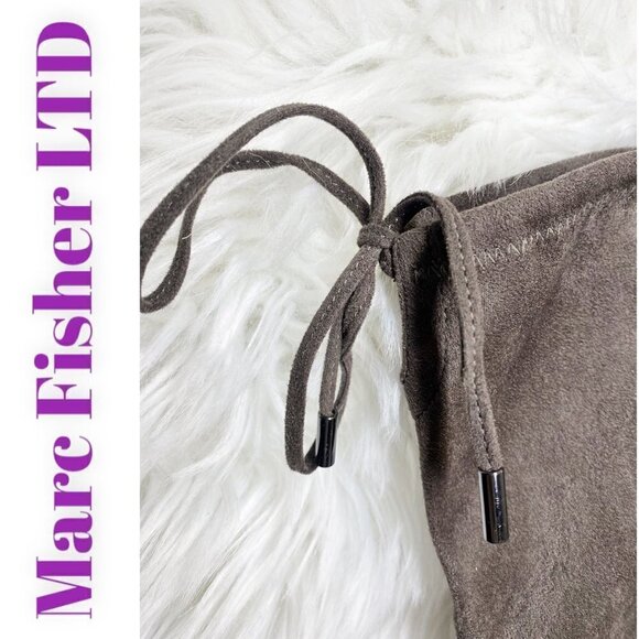 MARC FISHER LTD Yuna Gray Over-The-Knee Microsuede Boot, Size 6 - Picture 8 of 12